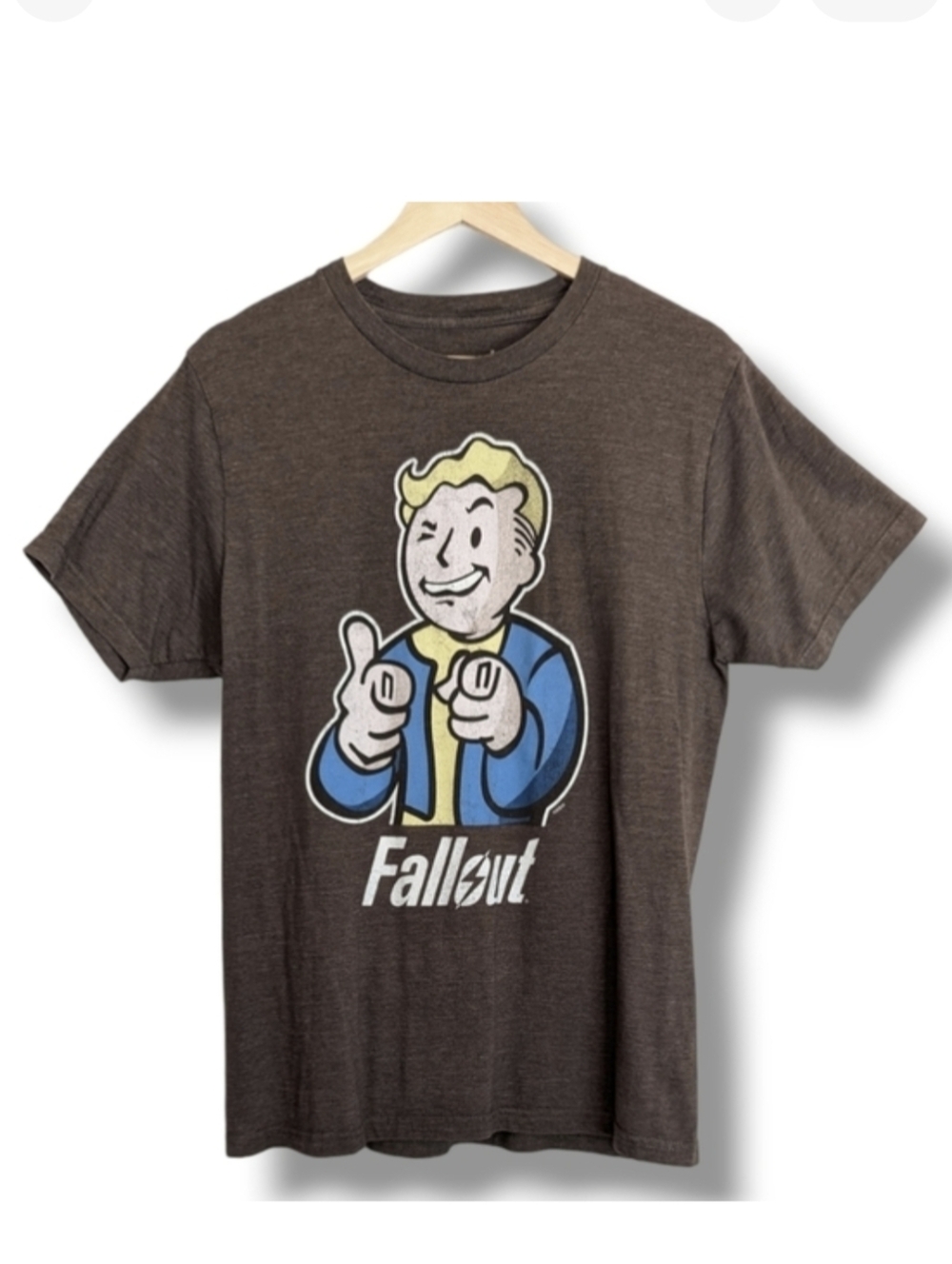 Bethesda Fall Out Graphic Print Tee Medium Brown‎ short sleeve